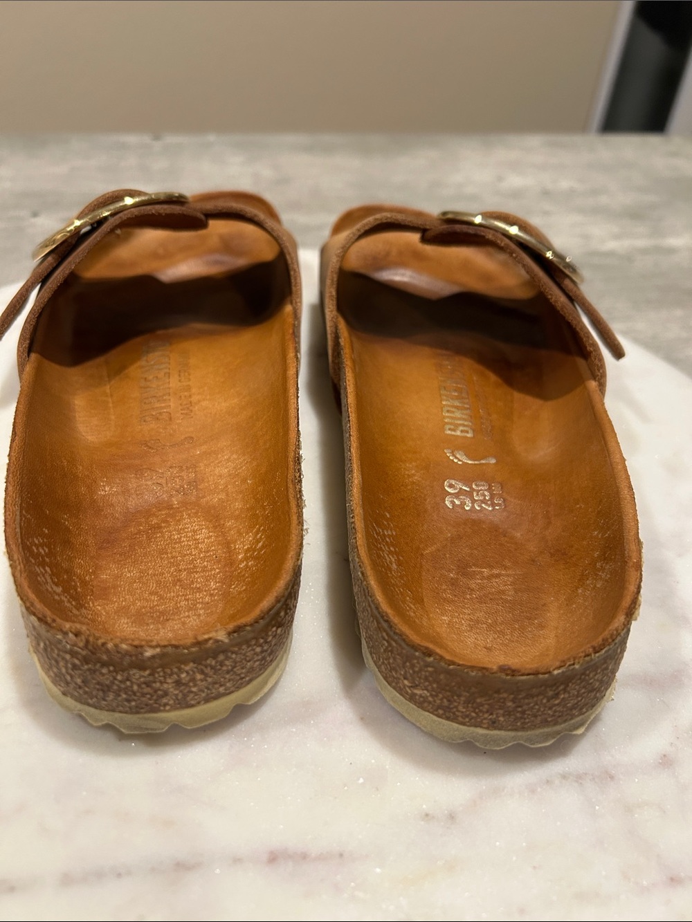 Birkenstock Madrid Big Buckle Leather sandals Size 39 W-8 8. - Picture 7 of 10